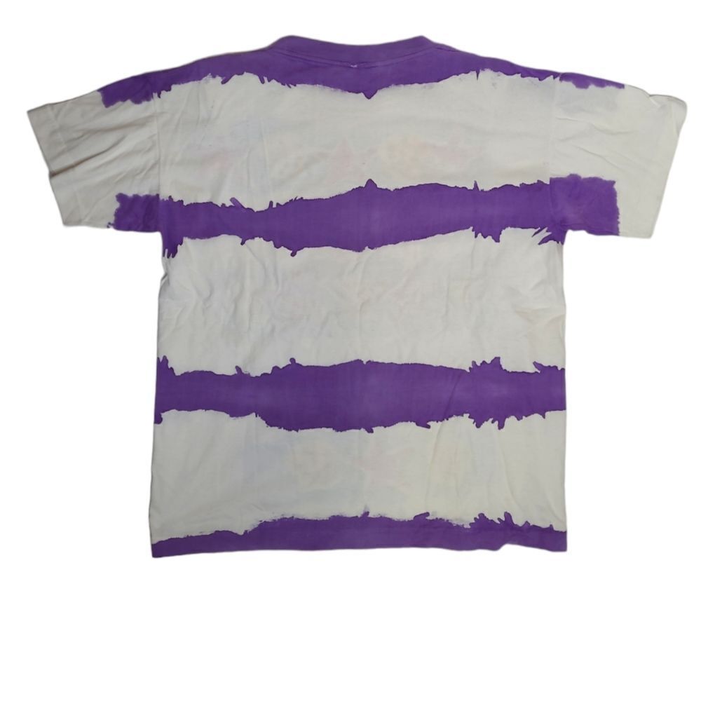 VINTAGE 90s tie dye purple‎ beach seashell graphic short sleeve tee shirt XL - Picture 3 of 9